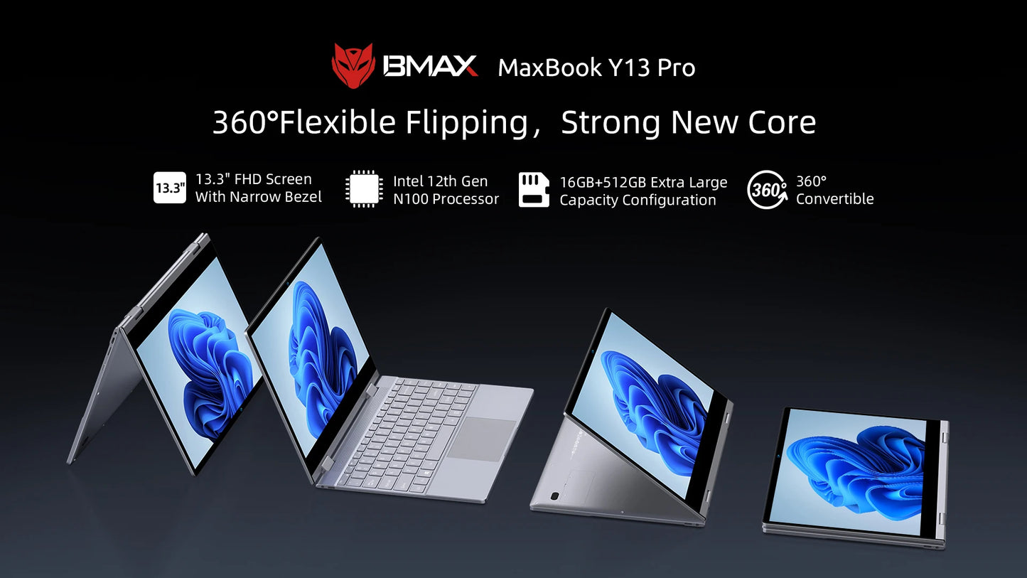 Sleek BMAX Y13PRO Laptop - Essential Accessories Hi-Tech