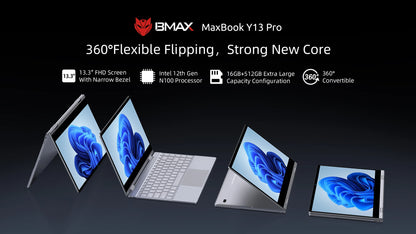 Sleek BMAX Y13PRO Laptop - Essential Accessories Hi-Tech